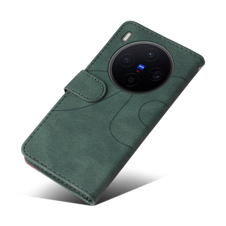 For vivo X300 Dual-color Splicing Flip Leather Phone Case