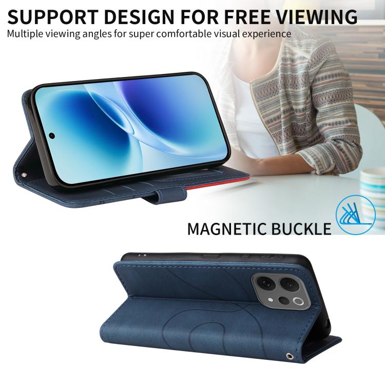 For vivo V70 5G Global / V70 Lite Dual-color Splicing Flip Leather Phone Case