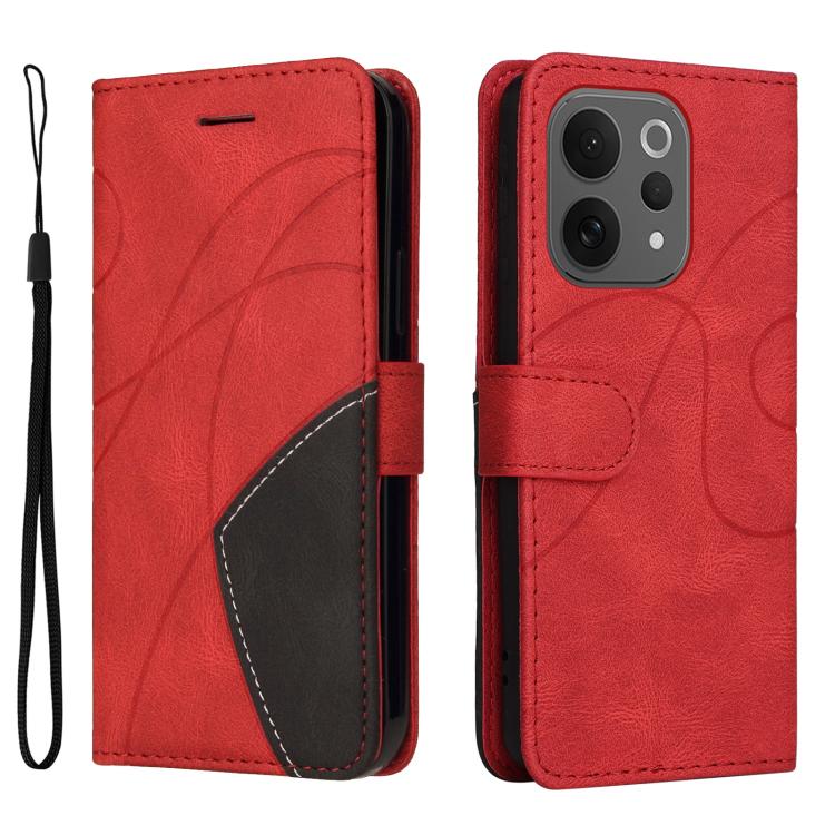 For vivo V70 5G Global / V70 Lite Dual-color Splicing Flip Leather Phone Case