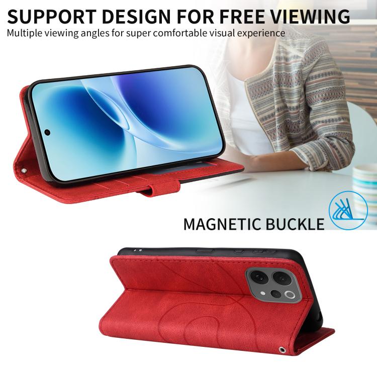 For vivo V70 5G Global / V70 Lite Dual-color Splicing Flip Leather Phone Case