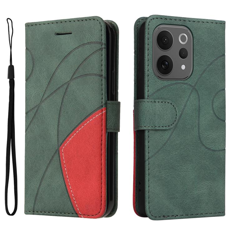 For vivo V70 5G Global / V70 Lite Dual-color Splicing Flip Leather Phone Case