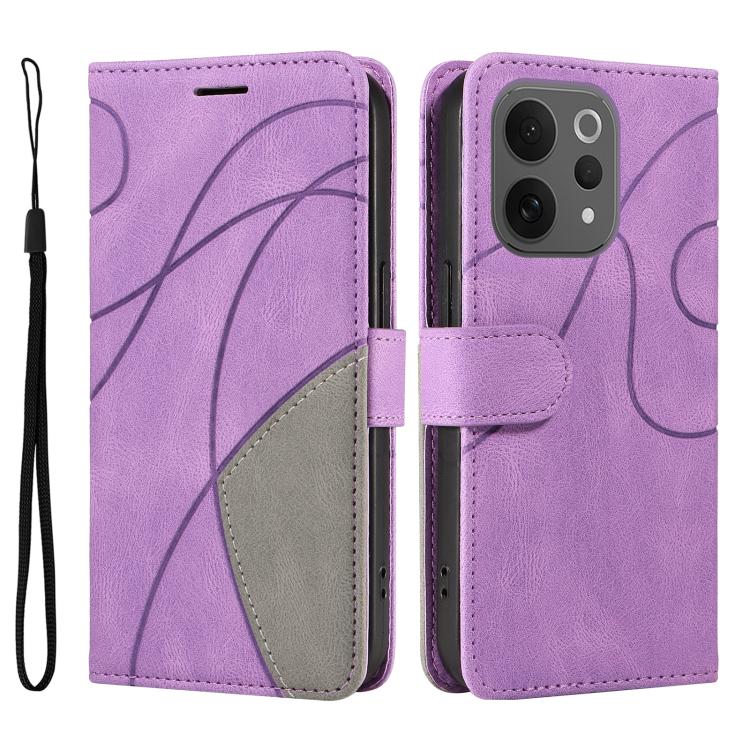 For vivo V70 5G Global / V70 Lite Dual-color Splicing Flip Leather Phone Case