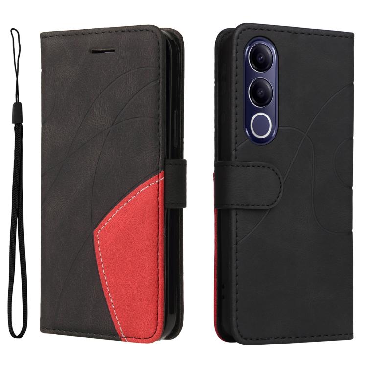 For vivo V70 FE 5G Dual-color Splicing Flip Leather Phone Case