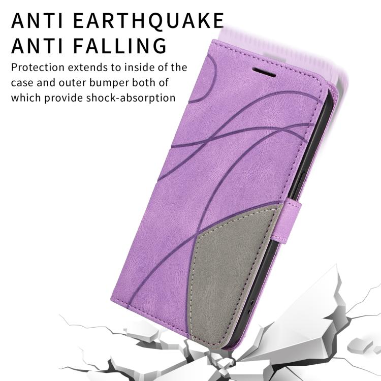For vivo V70 FE 5G Dual-color Splicing Flip Leather Phone Case