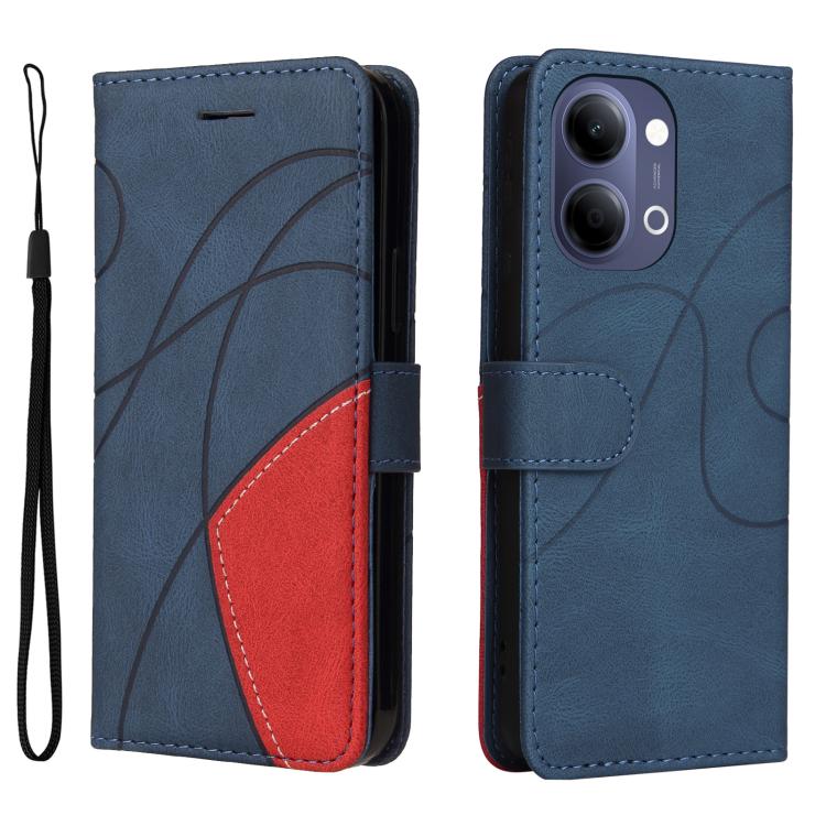 For vivo Y05 4G / Y21 5G 2026 Global Dual-color Splicing Flip Leather Phone Case