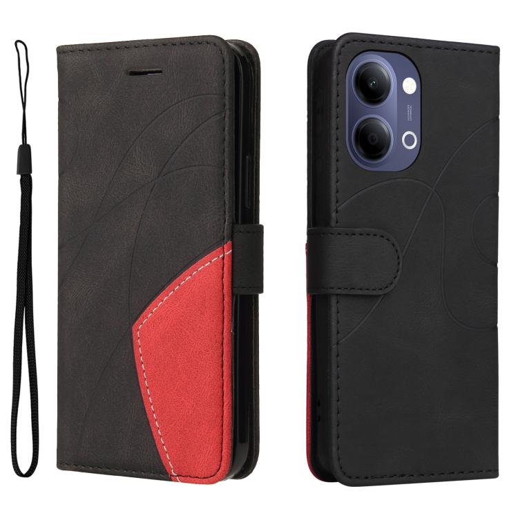 For vivo Y05 4G / Y21 5G 2026 Global Dual-color Splicing Flip Leather Phone Case