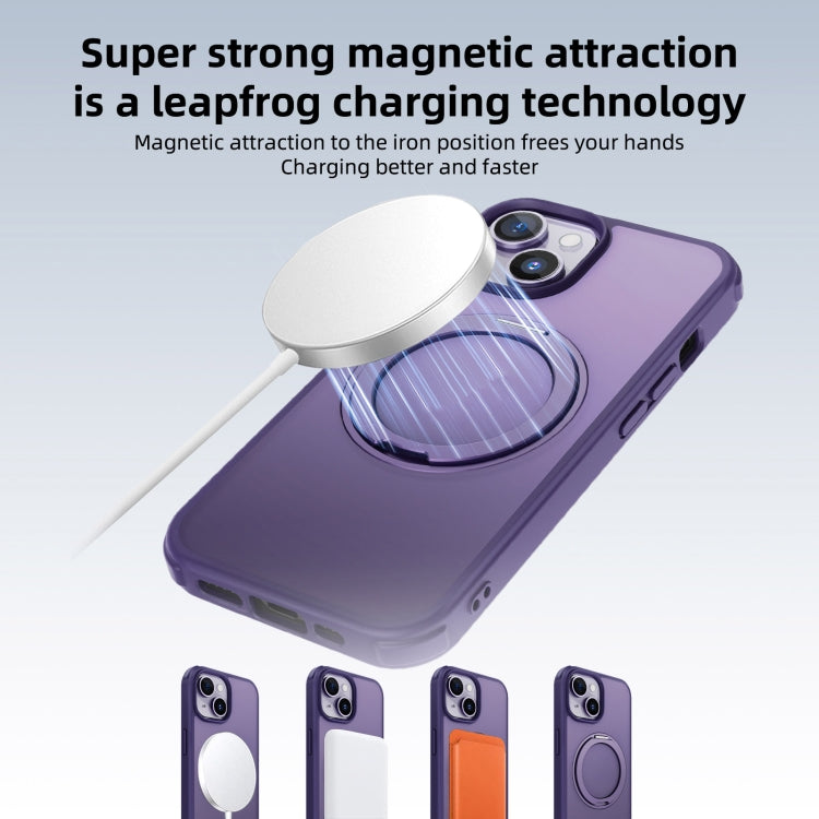 For iPhone 13 MagSafe Holder PC Hybrid TPU Phone Case