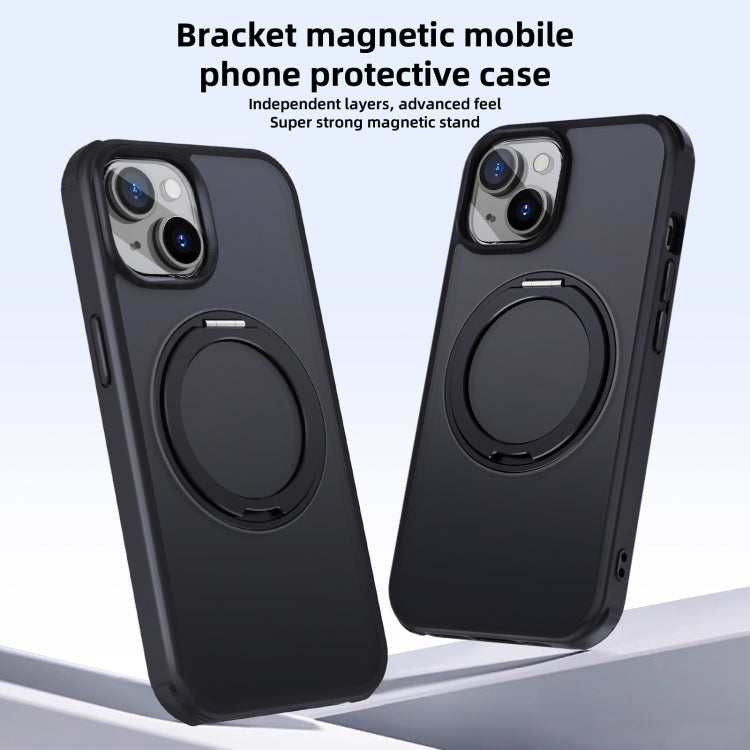 For iPhone 14 MagSafe Holder PC Hybrid TPU Phone Case