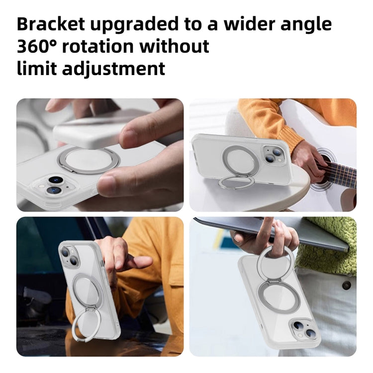 For iPhone 14 Pro Max MagSafe Holder PC Hybrid TPU Phone Case