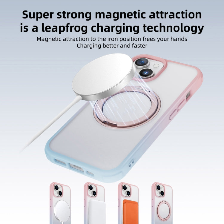For iPhone 15 MagSafe Holder PC Hybrid TPU Phone Case