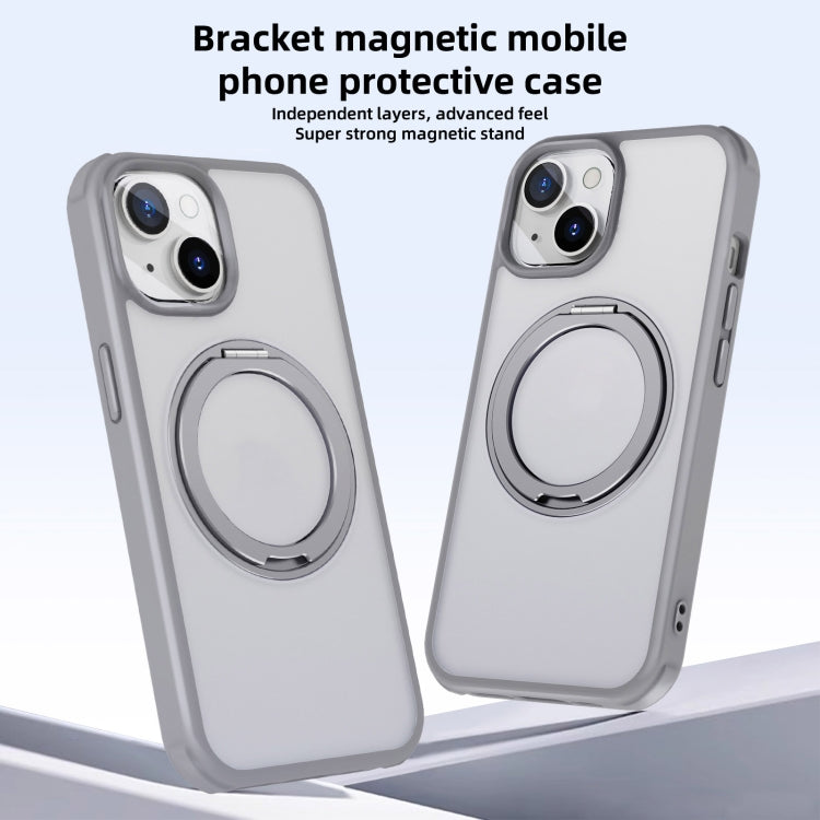 For iPhone 15 MagSafe Holder PC Hybrid TPU Phone Case