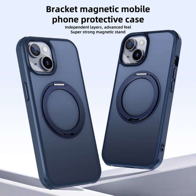 For iPhone 15 Pro MagSafe Holder PC Hybrid TPU Phone Case