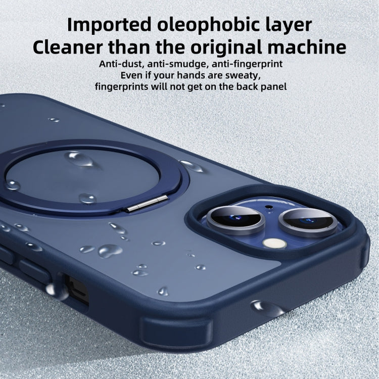 For iPhone 15 Pro MagSafe Holder PC Hybrid TPU Phone Case