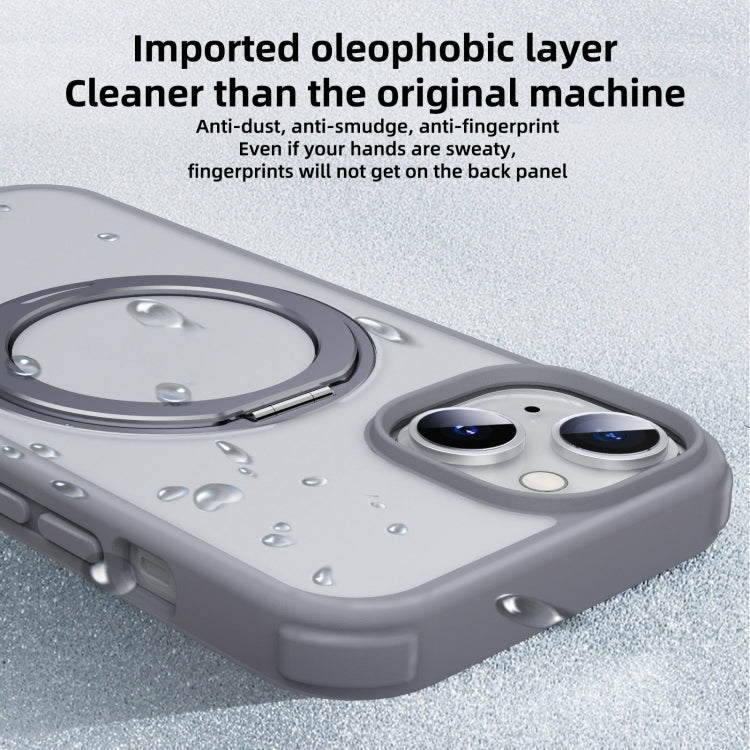 For iPhone 15 Pro Max MagSafe Holder PC Hybrid TPU Phone Case