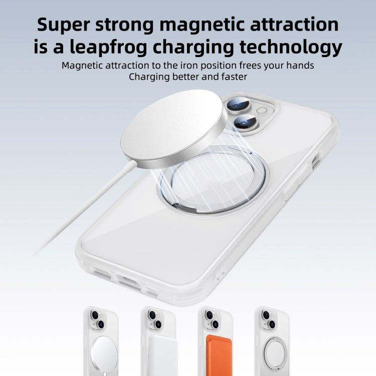 For iPhone 15 Pro Max MagSafe Holder PC Hybrid TPU Phone Case