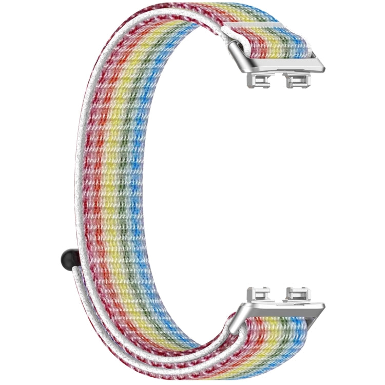 For Huawei Band 10 / 9 / 8 Nylon Loop Hook and Loop Fastener Watch Band