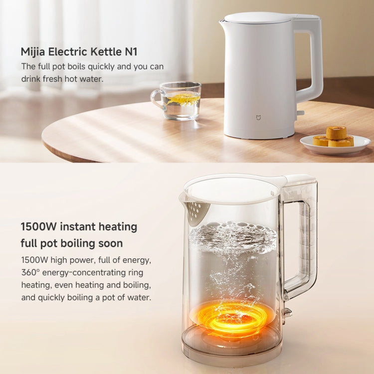 Xiaomi Mijia 1.5L 1500W Electric Kettle N1, CN Plug - White