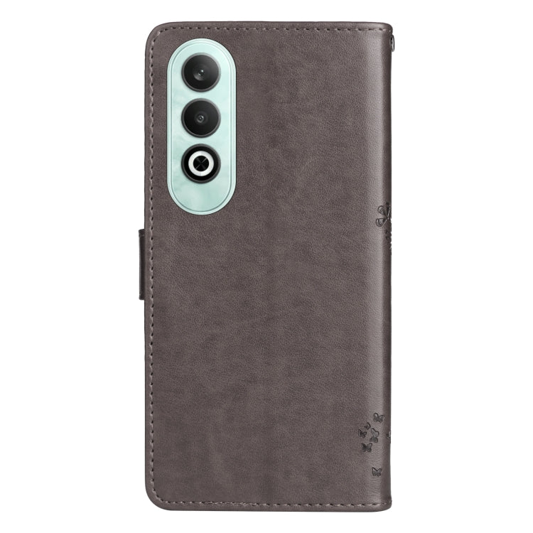 For OnePlus Nord CE4 Tree & Cat Embossed Pattern Flip Leather Phone Case
