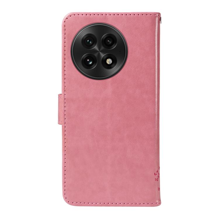 For OnePlus 13 Tree & Cat Embossed Pattern Flip Leather Phone Case