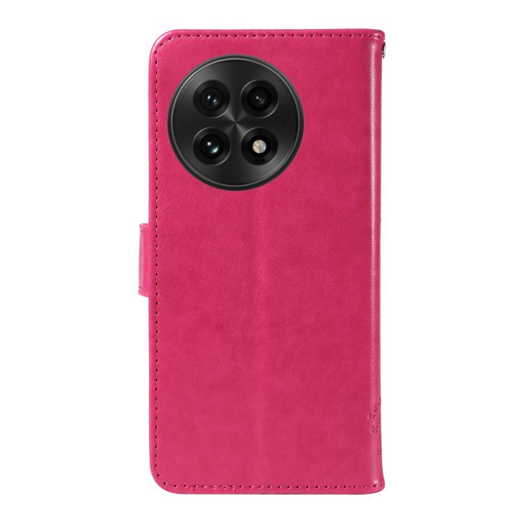 For OnePlus 13 Tree & Cat Embossed Pattern Flip Leather Phone Case