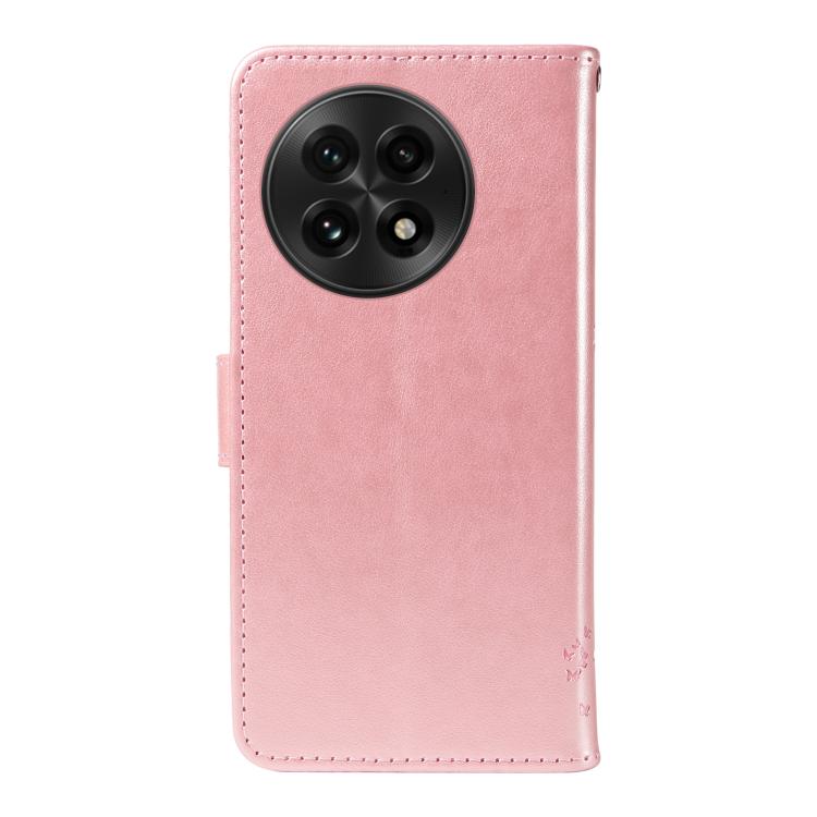 For OnePlus 13 Tree & Cat Embossed Pattern Flip Leather Phone Case