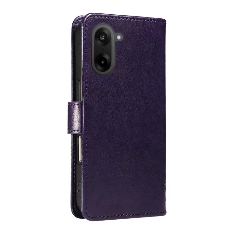 For OnePlus Nord CE5 Tree & Cat Embossed Pattern Flip Leather Phone Case
