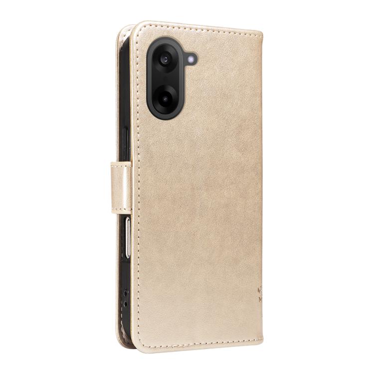 For OnePlus Nord CE5 Tree & Cat Embossed Pattern Flip Leather Phone Case