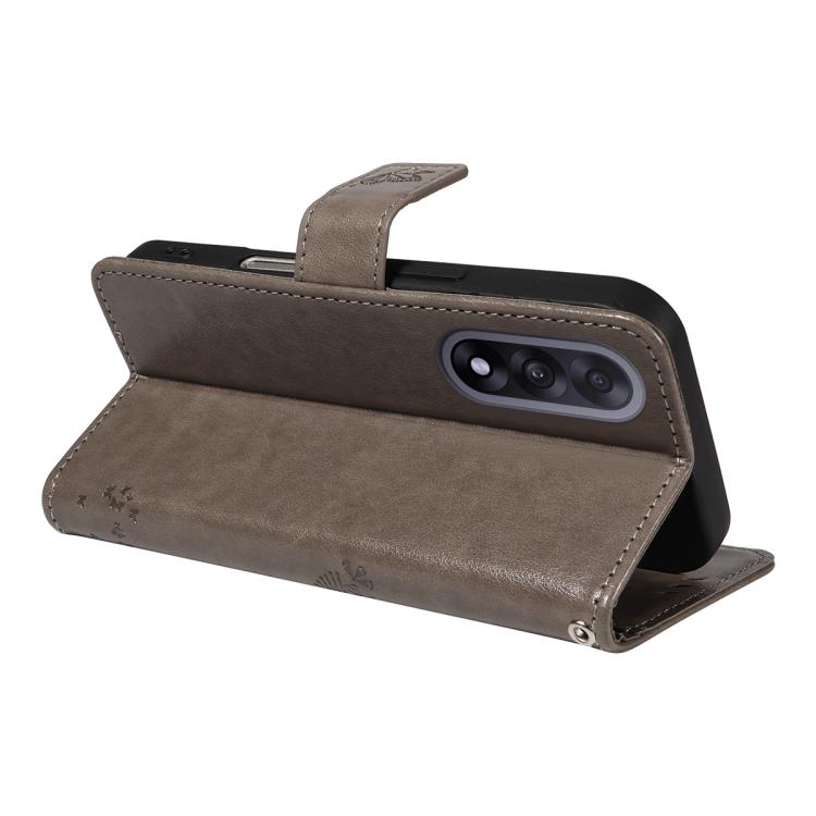 For OnePlus Ace 5 Ultra Tree & Cat Embossed Pattern Flip Leather Phone Case
