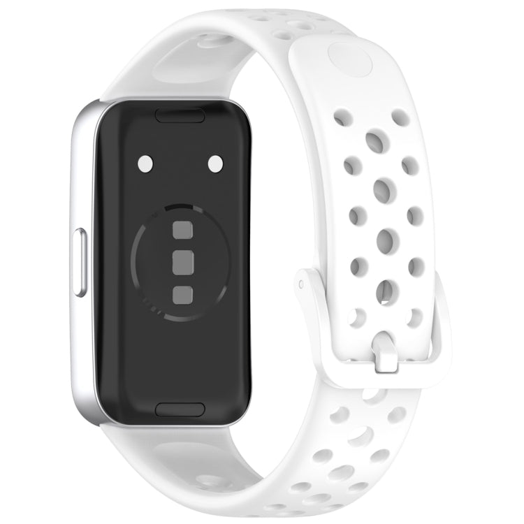 For Huawei Band 10 / 9 / 8 Round Hole Nail Button Silicone Watch Band
