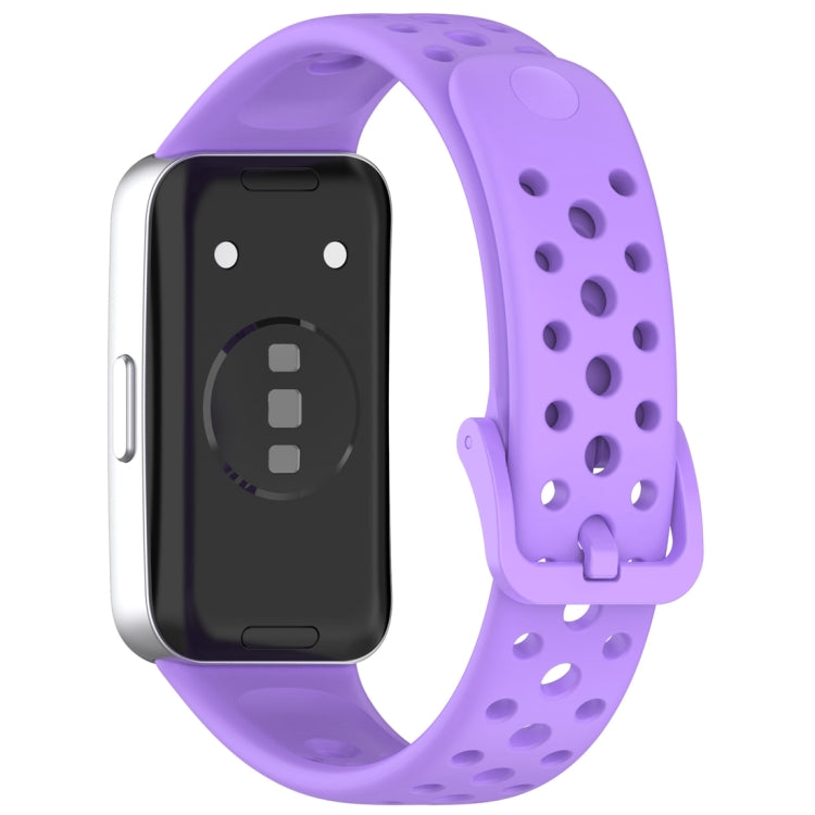 For Huawei Band 10 / 9 / 8 Round Hole Nail Button Silicone Watch Band