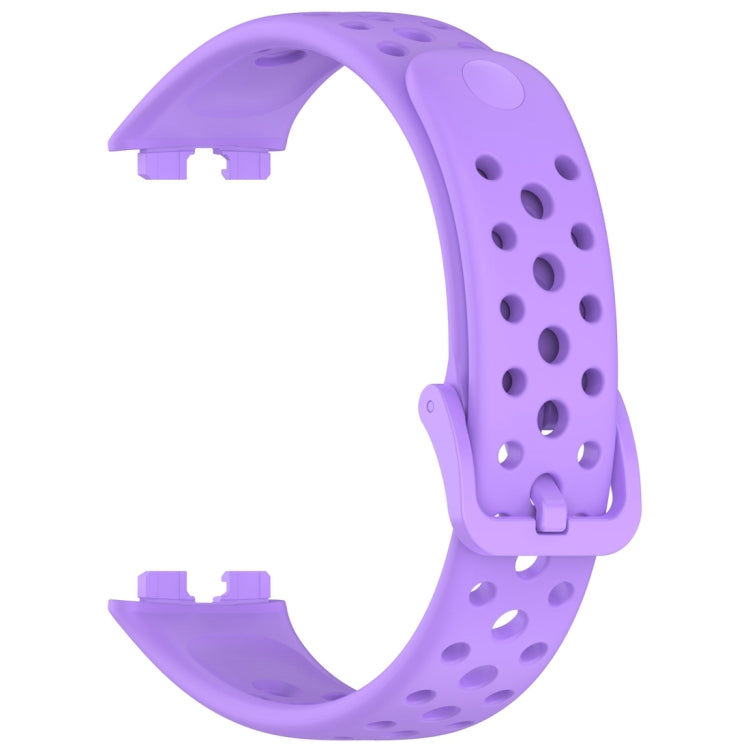For Huawei Band 10 / 9 / 8 Round Hole Nail Button Silicone Watch Band