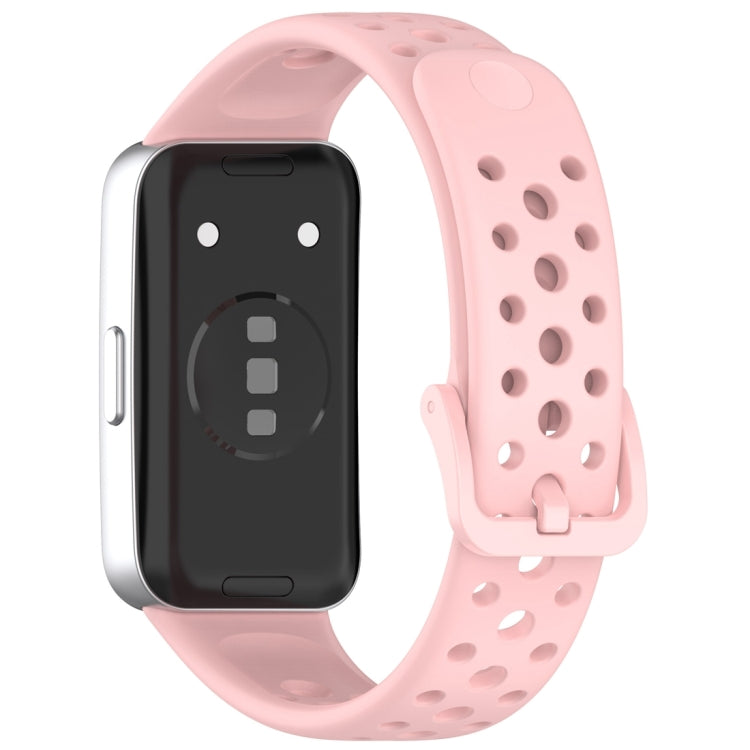 For Huawei Band 10 / 9 / 8 Round Hole Nail Button Silicone Watch Band