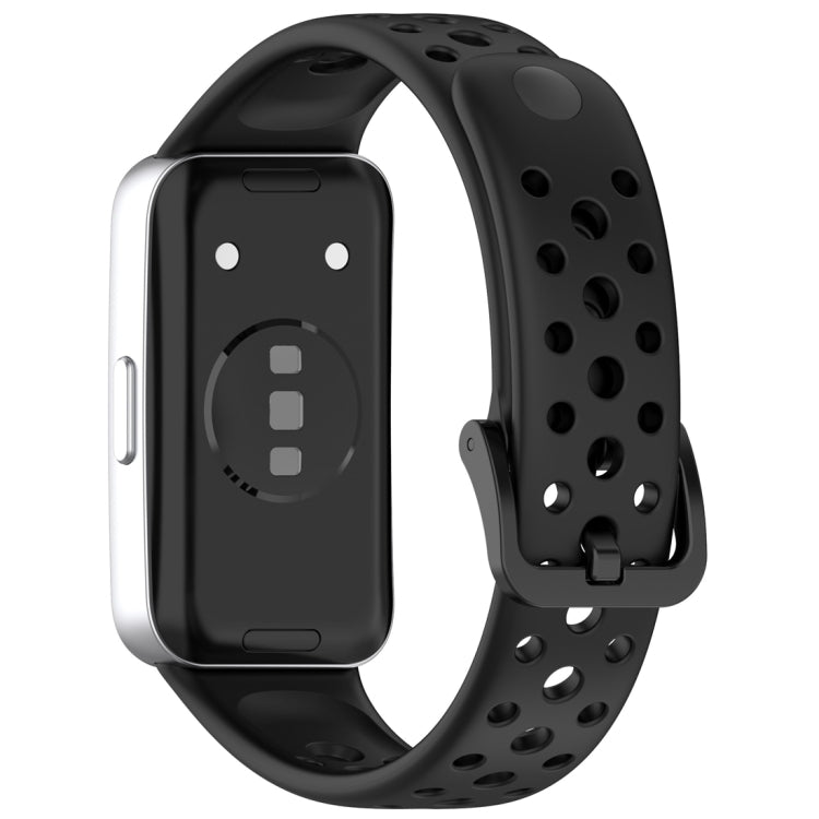 For Huawei Band 10 / 9 / 8 Round Hole Nail Button Silicone Watch Band