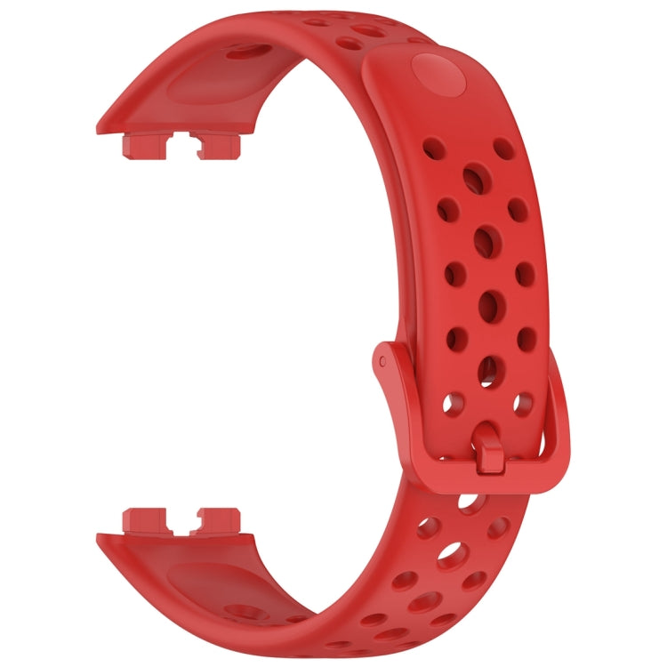 For Huawei Band 10 / 9 / 8 Round Hole Nail Button Silicone Watch Band