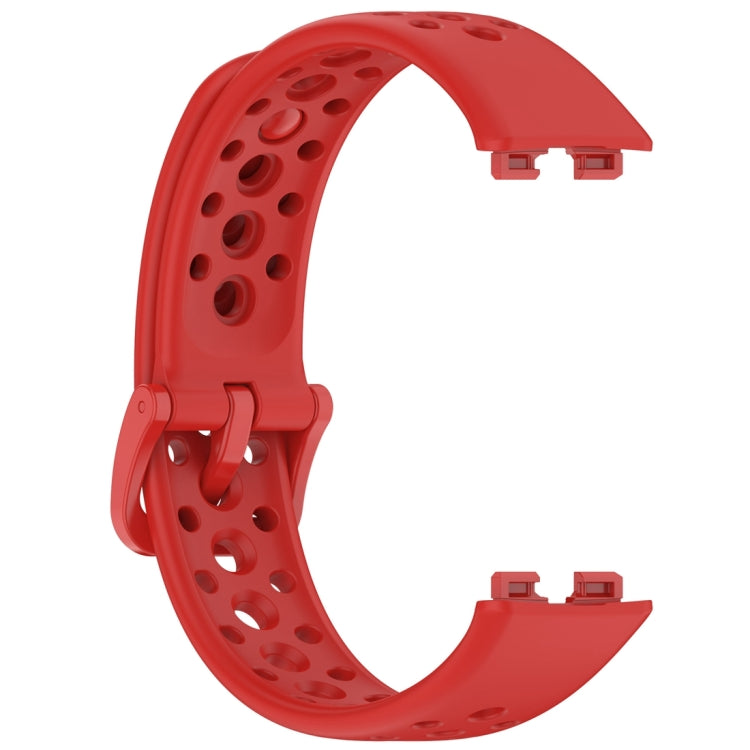 For Huawei Band 10 / 9 / 8 Round Hole Nail Button Silicone Watch Band