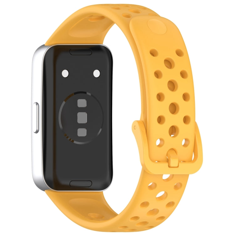 For Huawei Band 10 / 9 / 8 Round Hole Nail Button Silicone Watch Band