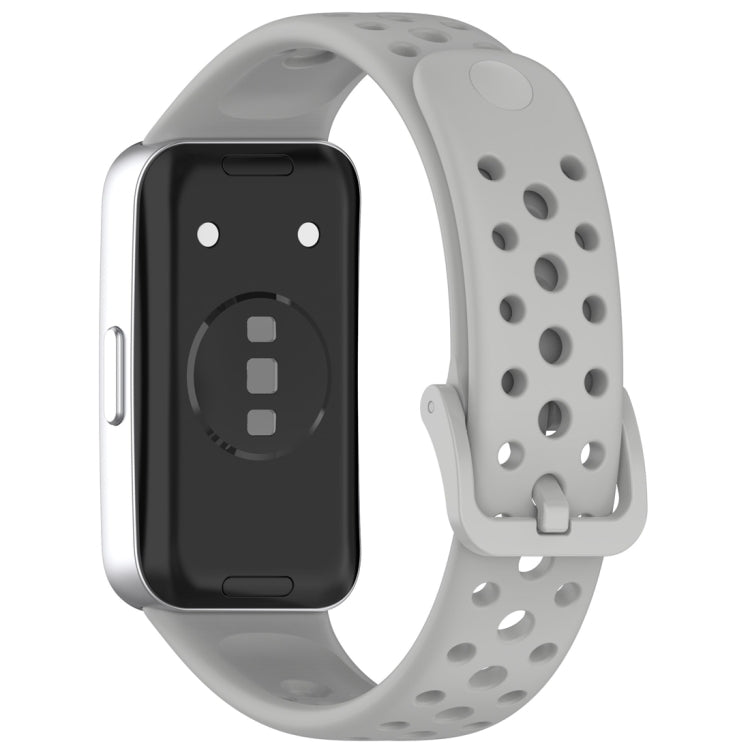 For Huawei Band 10 / 9 / 8 Round Hole Nail Button Silicone Watch Band
