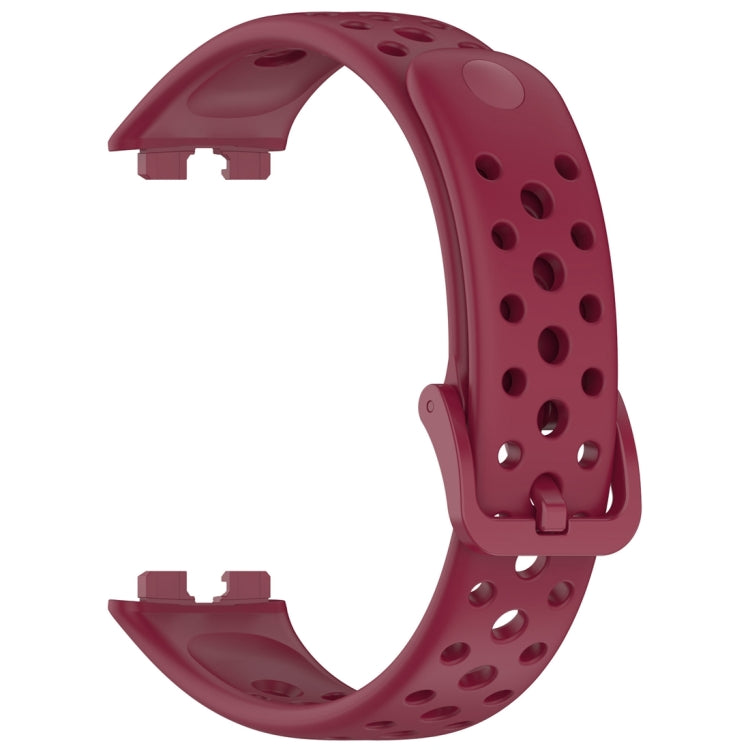 For Huawei Band 10 / 9 / 8 Round Hole Nail Button Silicone Watch Band