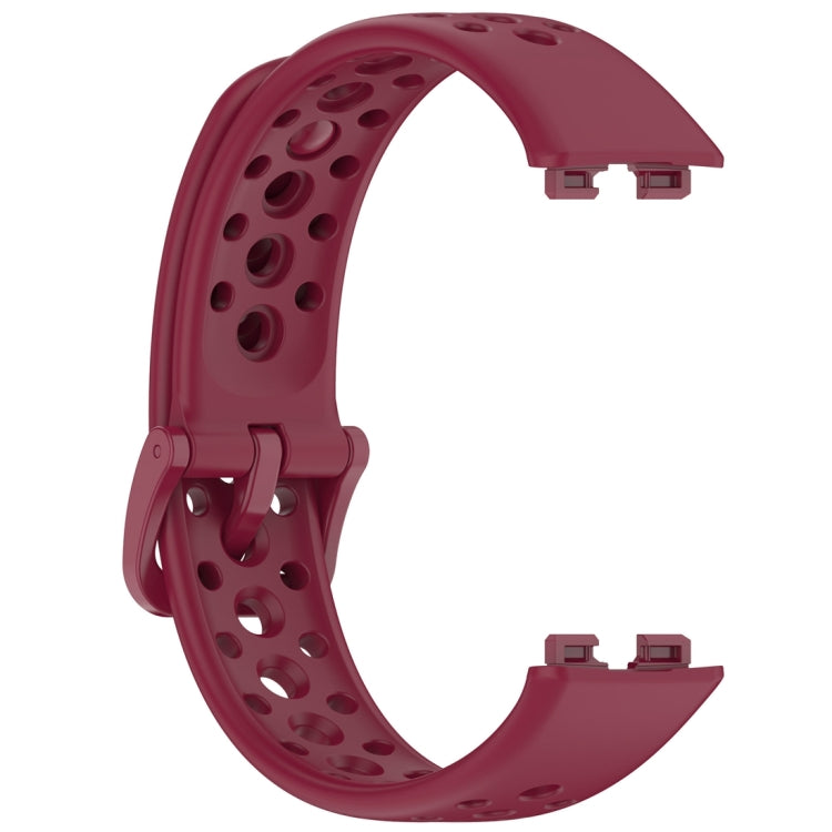 For Huawei Band 10 / 9 / 8 Round Hole Nail Button Silicone Watch Band
