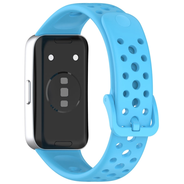 For Huawei Band 10 / 9 / 8 Round Hole Nail Button Silicone Watch Band