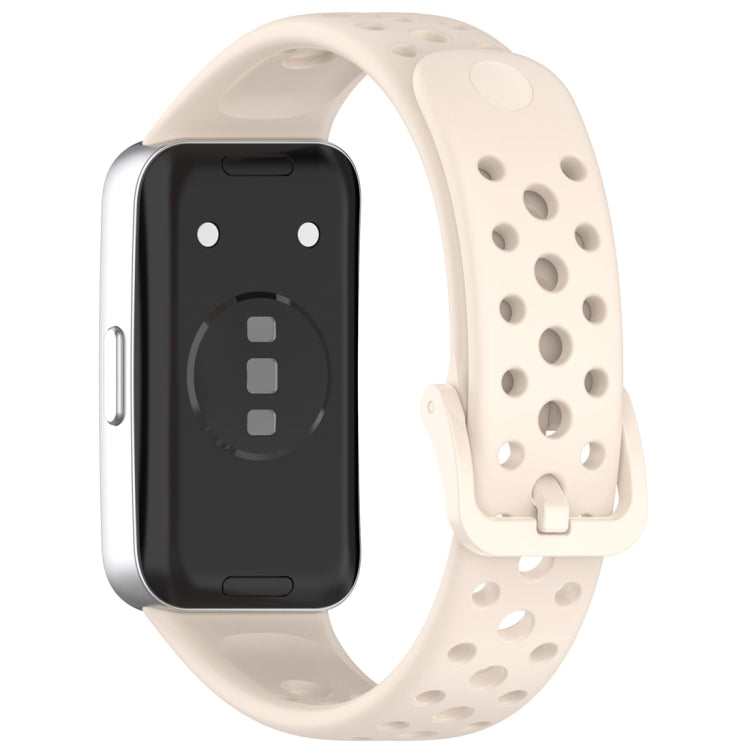 For Huawei Band 10 / 9 / 8 Round Hole Nail Button Silicone Watch Band