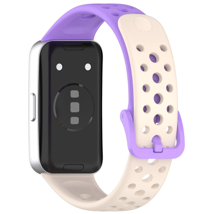For Huawei Band 10 / 9 / 8 Round Hole Nail Button Silicone Watch Band