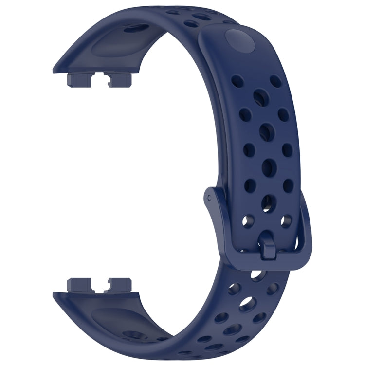 For Huawei Band 10 / 9 / 8 Round Hole Nail Button Silicone Watch Band