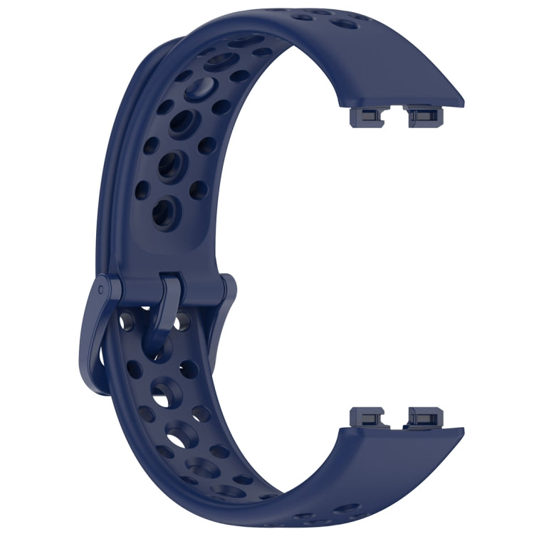 For Huawei Band 10 / 9 / 8 Round Hole Nail Button Silicone Watch Band