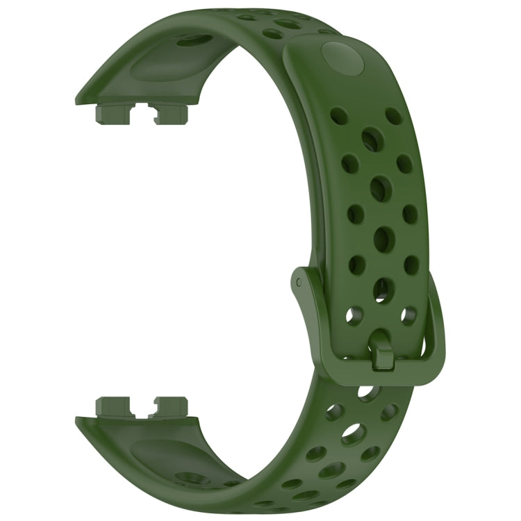 For Huawei Band 10 / 9 / 8 Round Hole Nail Button Silicone Watch Band