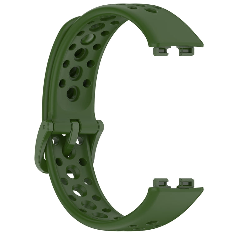 For Huawei Band 10 / 9 / 8 Round Hole Nail Button Silicone Watch Band