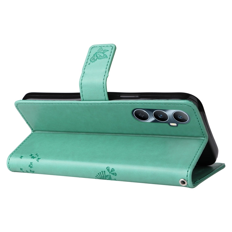 For Realme C65 4G Tree & Cat Embossed Pattern Flip Leather Phone Case