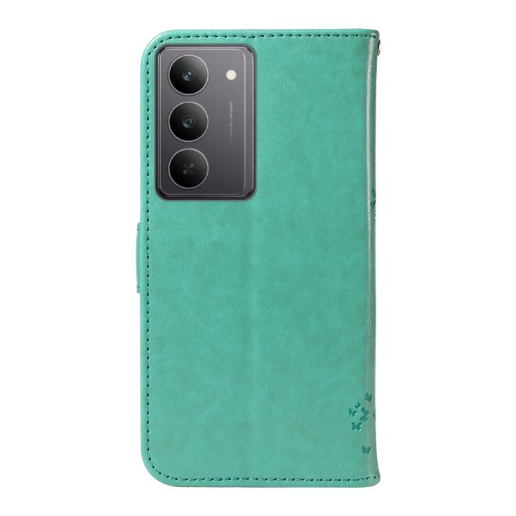 For Realme 14x 5G Global Tree & Cat Embossed Pattern Flip Leather Phone Case