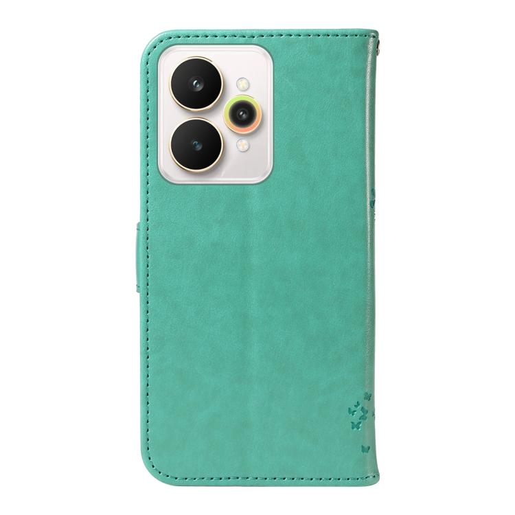 For Realme 15 5G Tree & Cat Embossed Pattern Flip Leather Phone Case
