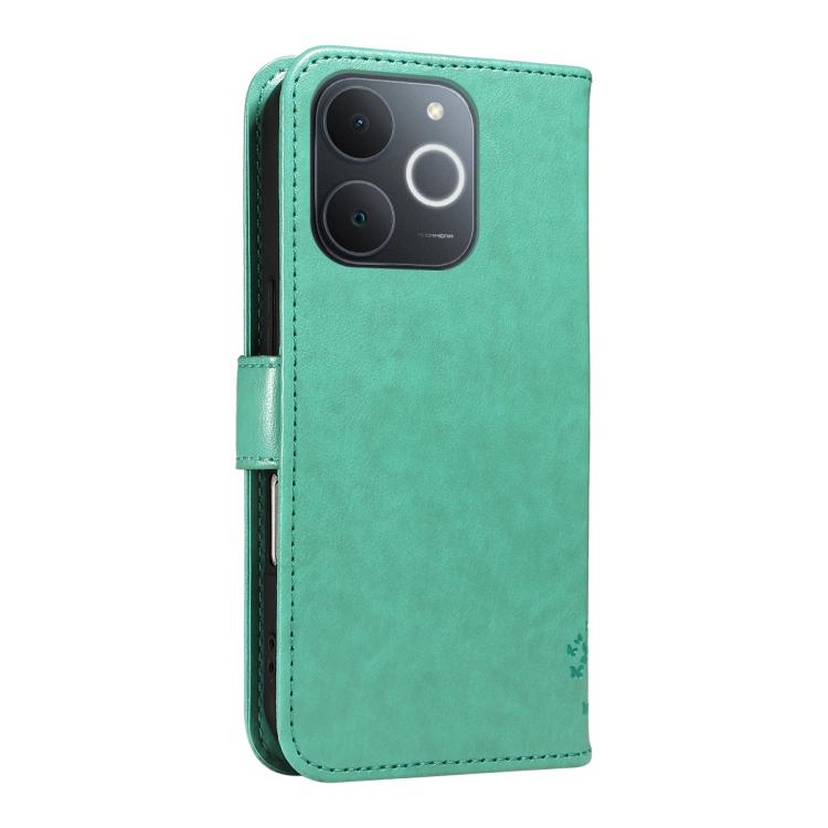For Realme C71 4G India Tree & Cat Embossed Pattern Flip Leather Phone Case